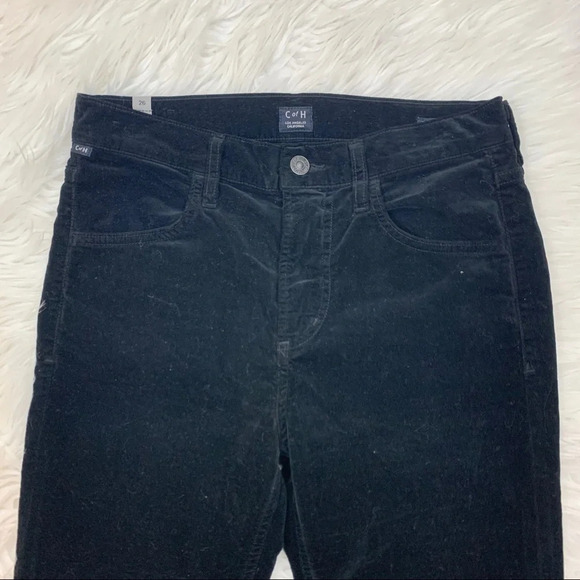 Citizens Of Humanity Drew Crop Flare Velvet Pants Midnight Black Women’s 26 - Picture 5 of 13